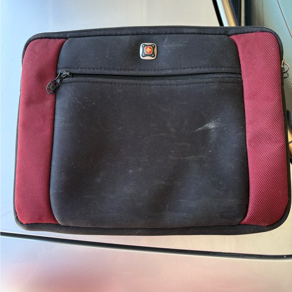 SwissGear Black and Burgundy Laptop Bag